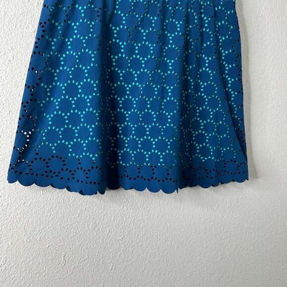 Title Nine Laser Cut Scalloped Hem Skort XS Blue Turquoise Activewear - Picture 4 of 9
